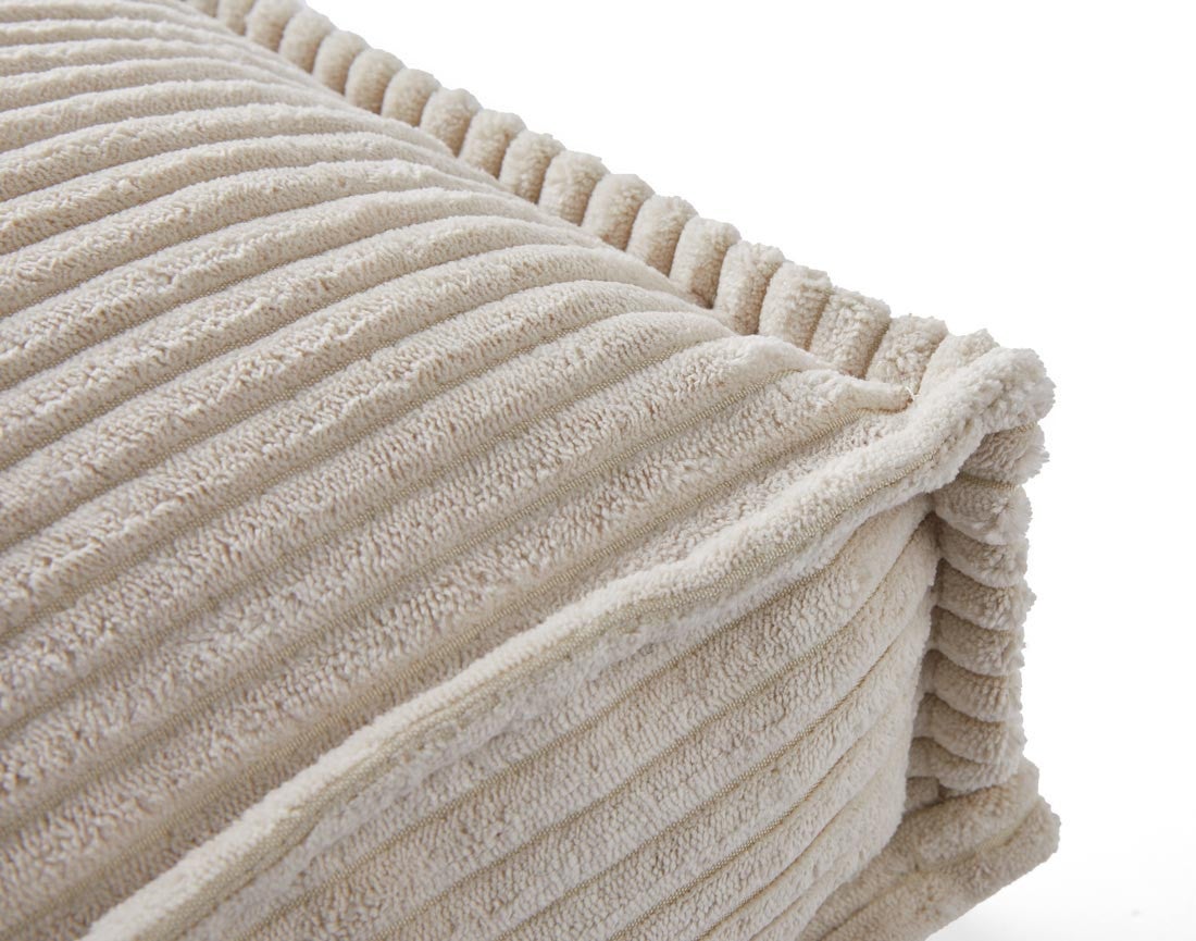 Coussin en velours côtelé beige 32 x 57 cm - STELLA - Best Mobilier - 3