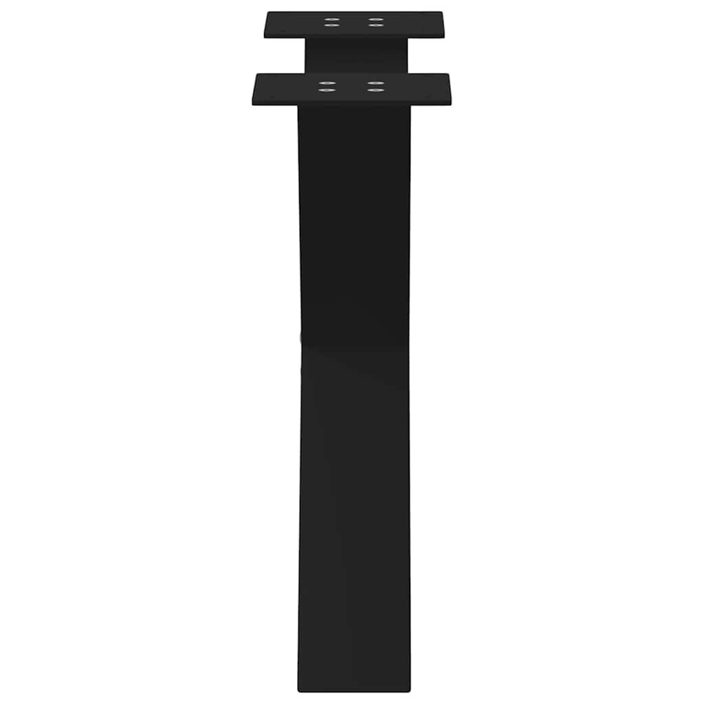 Pernas de mesa de centro Form X 2 unidades aço preto 50x(42-43) cm - COMFORTXL - 6