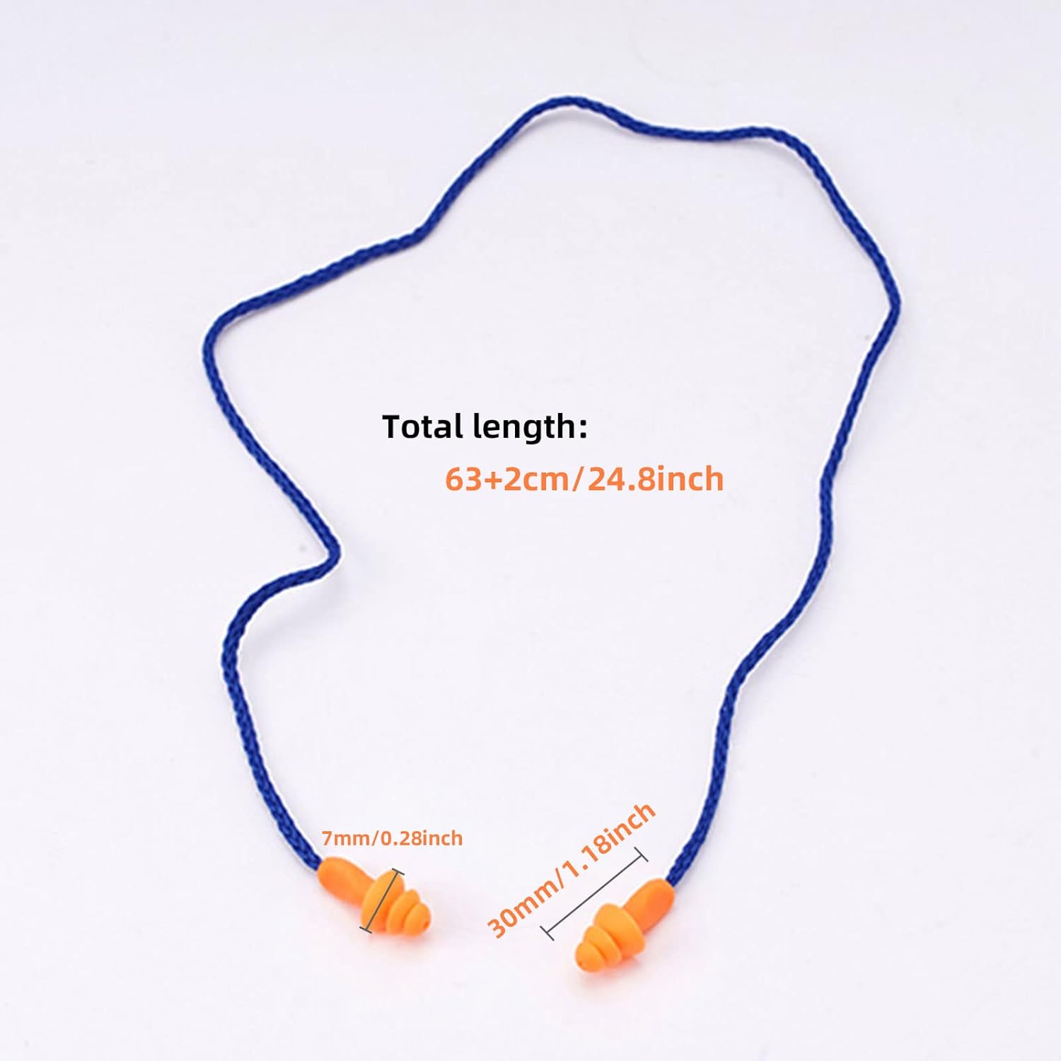 Lot 20 Paires Bouchons d’Oreilles Silicone Réutilisables – Protection Auditive Anti-Bruit Orange - 2