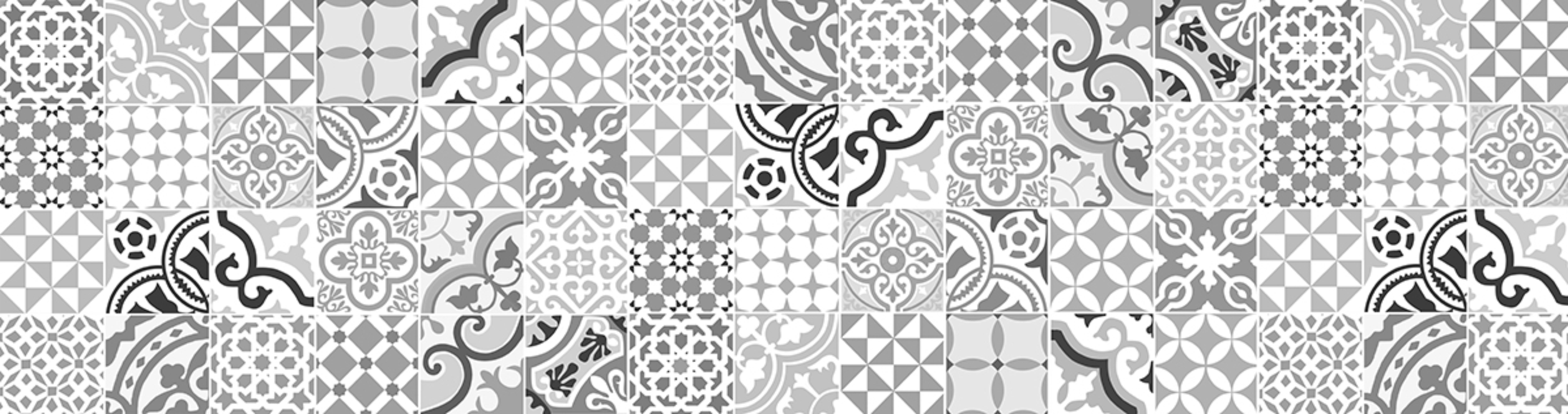 Alfombra de vinilo chamonix 66x250 cm - pvc antideslizante, vinilica para cocina o salón, lavable, estilo hidraúlico