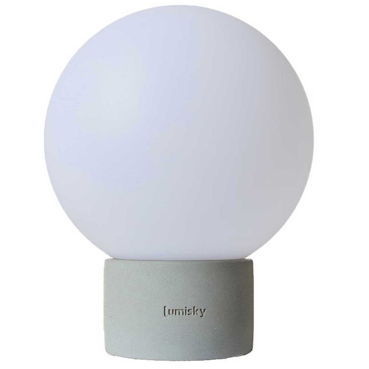 Bezprzewodowa lampa stołowa TERRA Grey H25cm