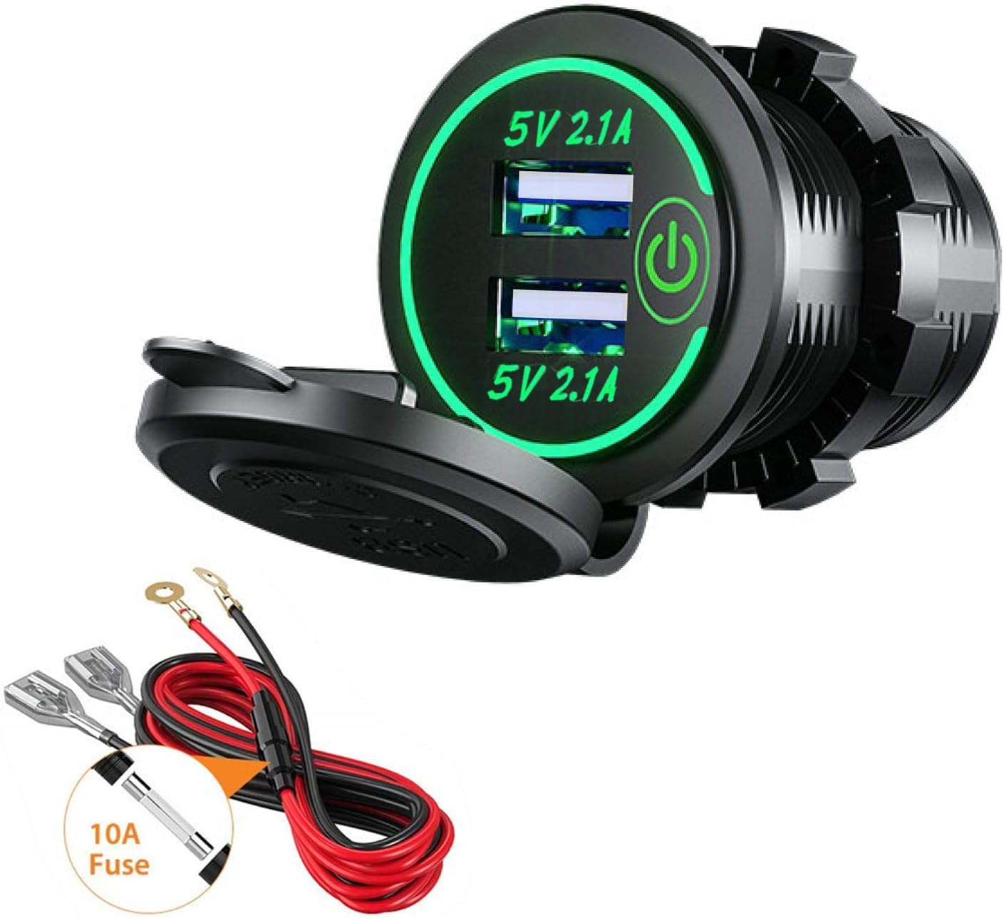 Chargeur Allume-Cigare Double USB QC3.0 PD 120W Avec Voltmètre LED - 12V/24V Universel