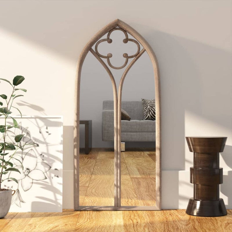 Zdjęcia - Lustro ścienne VidaXL Lustro do wnętrz, kolor piaskowy, 100x45 cm, żelazne