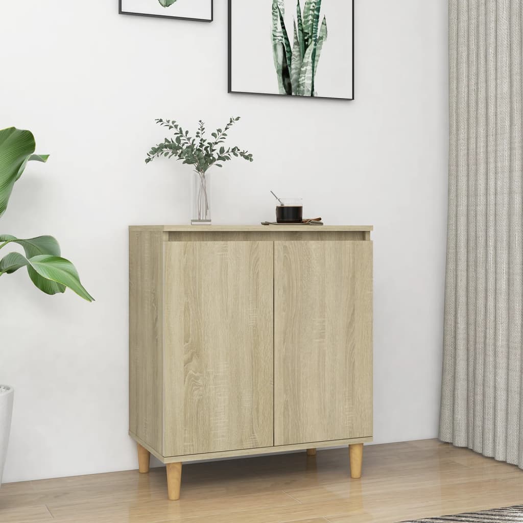 Credenza VidaXL 60x35x70 Cm - Legno Massello, 6 Ripiani, Stile Scandinavo - Foto 2