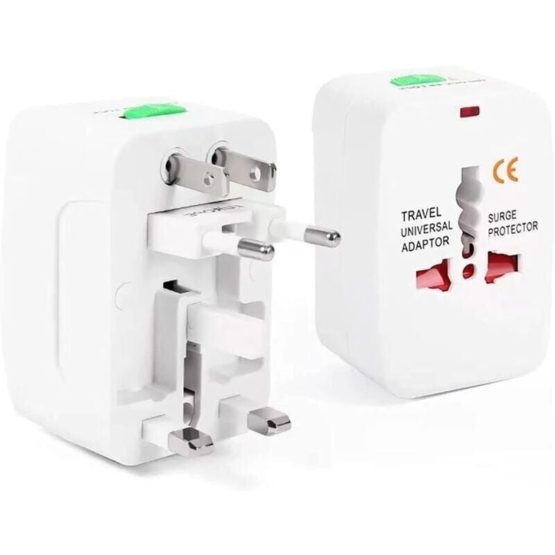 Uniwersalny adapter wtyczki – adapter międzynarodowy do Francji, Wielkiej Brytanii, USA, Australii i innych krajów. Wielofunkcyjna ładowarka podróżna.