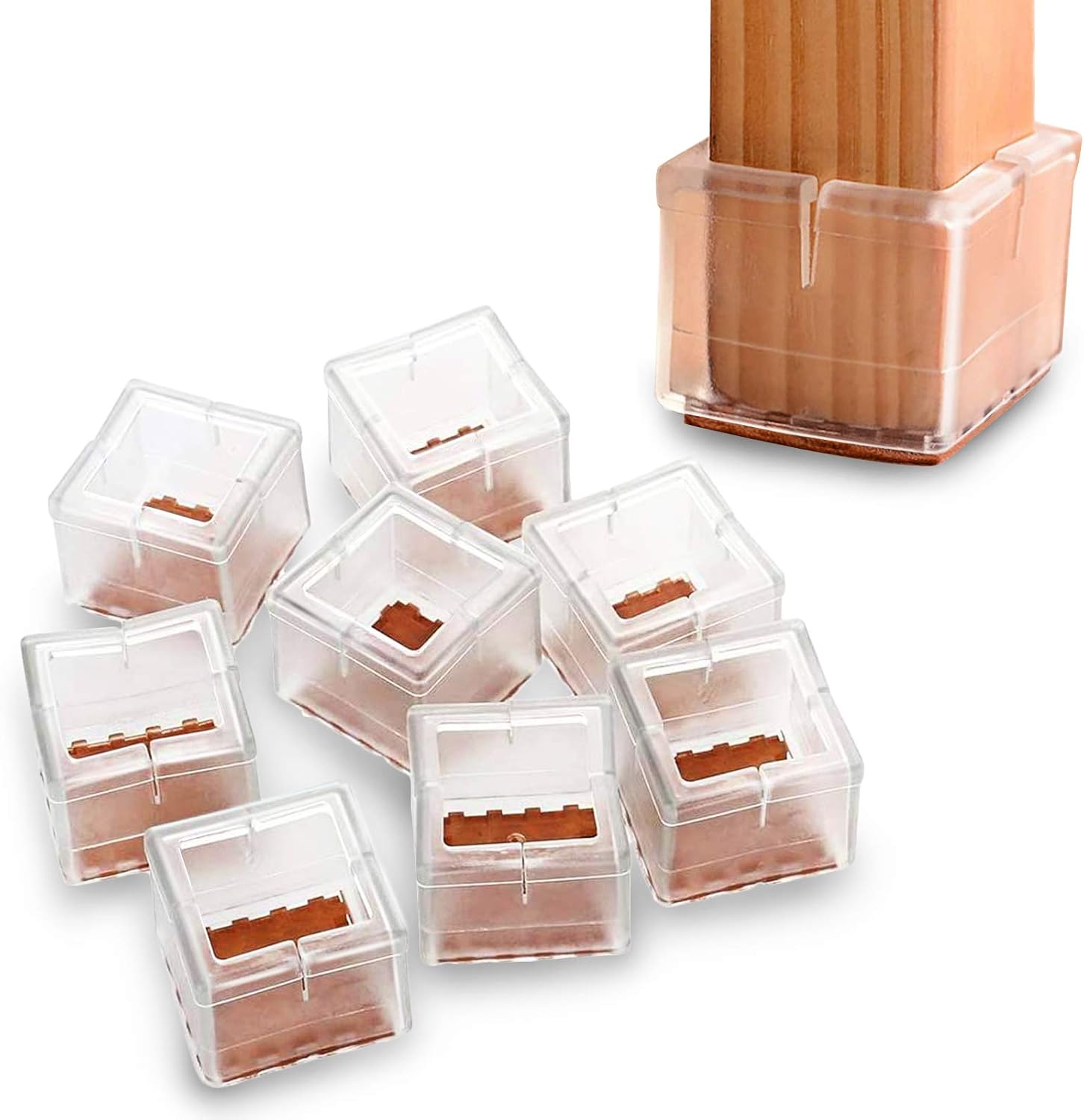 Lot De Protège-sol En Feutre Pour Roulettes De Chaise - 50 Mm, Antidérapant, Gris