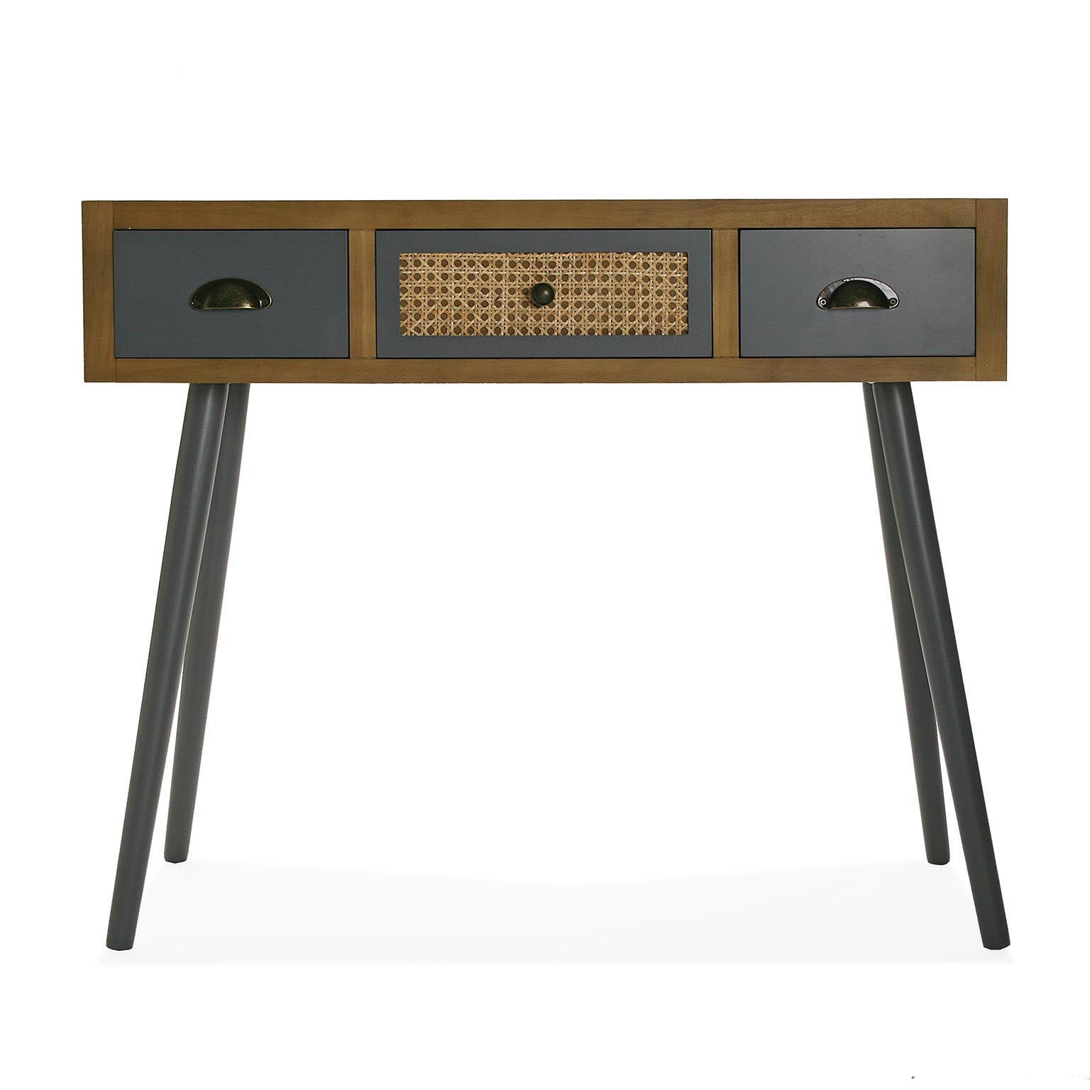 Versa Pandora Tavolo Consolle, Tavolino da Ingresso, Corridoio o Sala, Stretto, Marrone, 79x30x90cm - 4