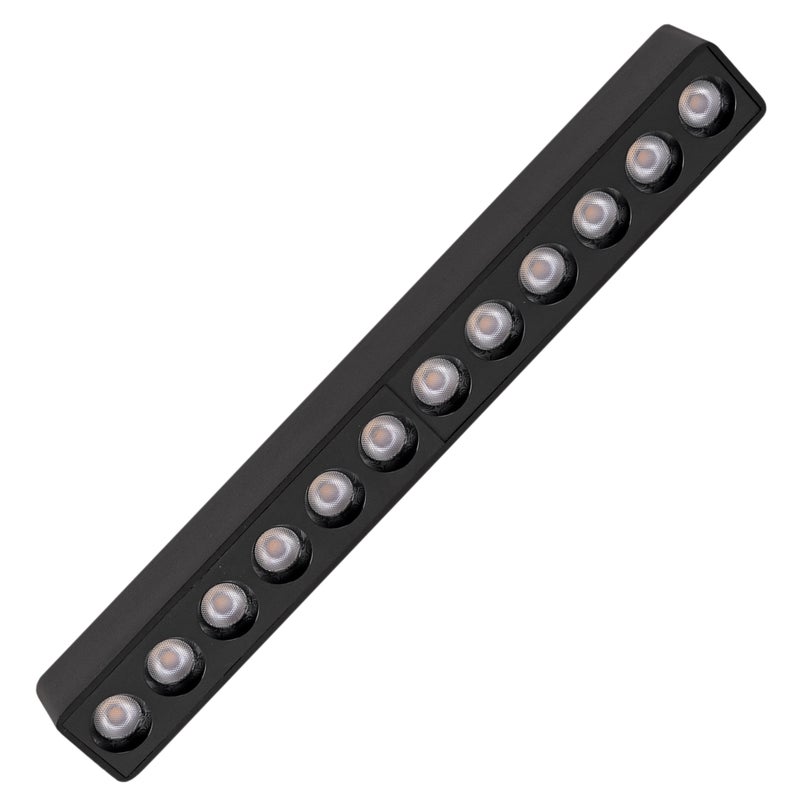 Panel szynowy LED oprawa na szynę magnetyczną REFLEKTOR Lampa 12-punktowa czarna 4000K 960lm długość 23cm - LEDHOFF
