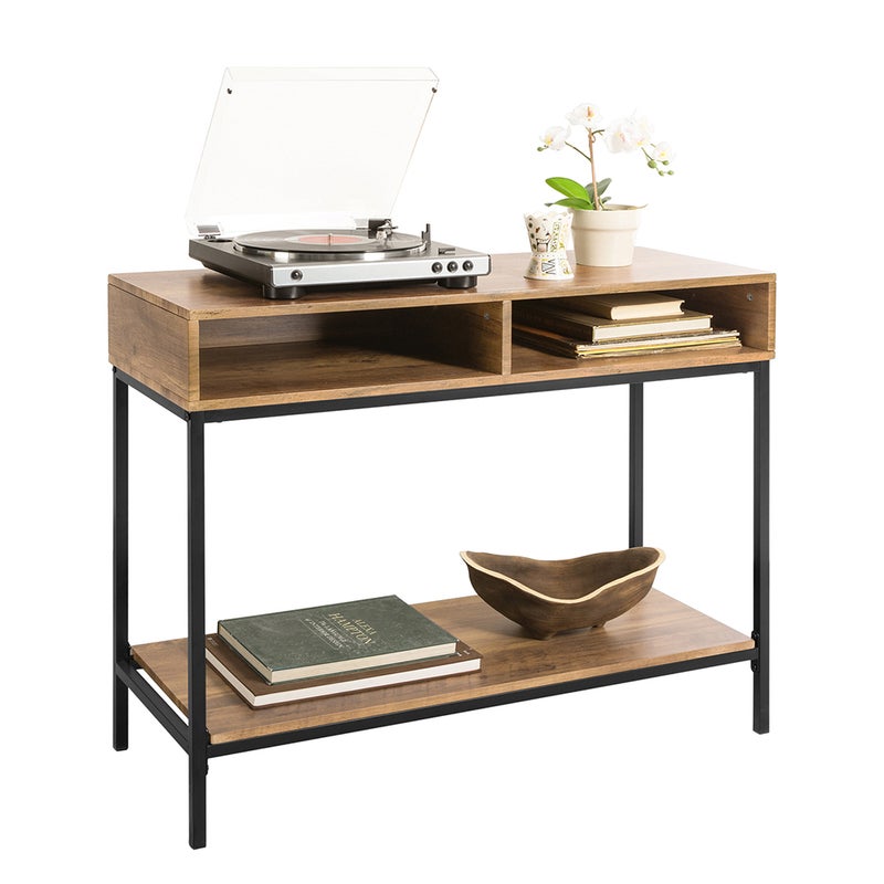 SoBuy matte walnut console 100 x 80 x 40cm FSB41-F
