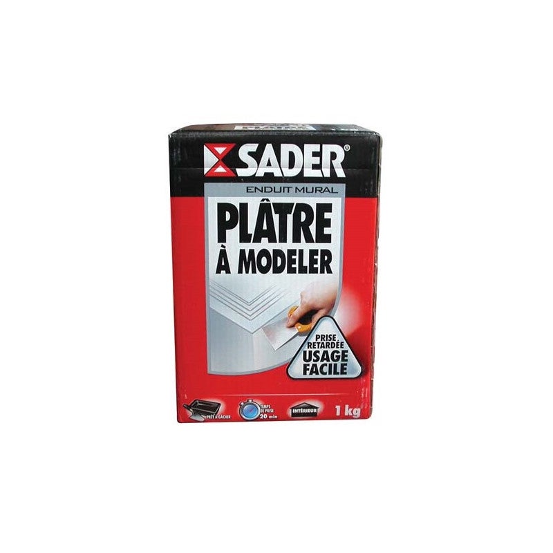 Plâtre à Modeler Poudre SADER 1 Kg - Pour Moulage, Sculpture, Neuf Sous Emballage, EAN Fourni