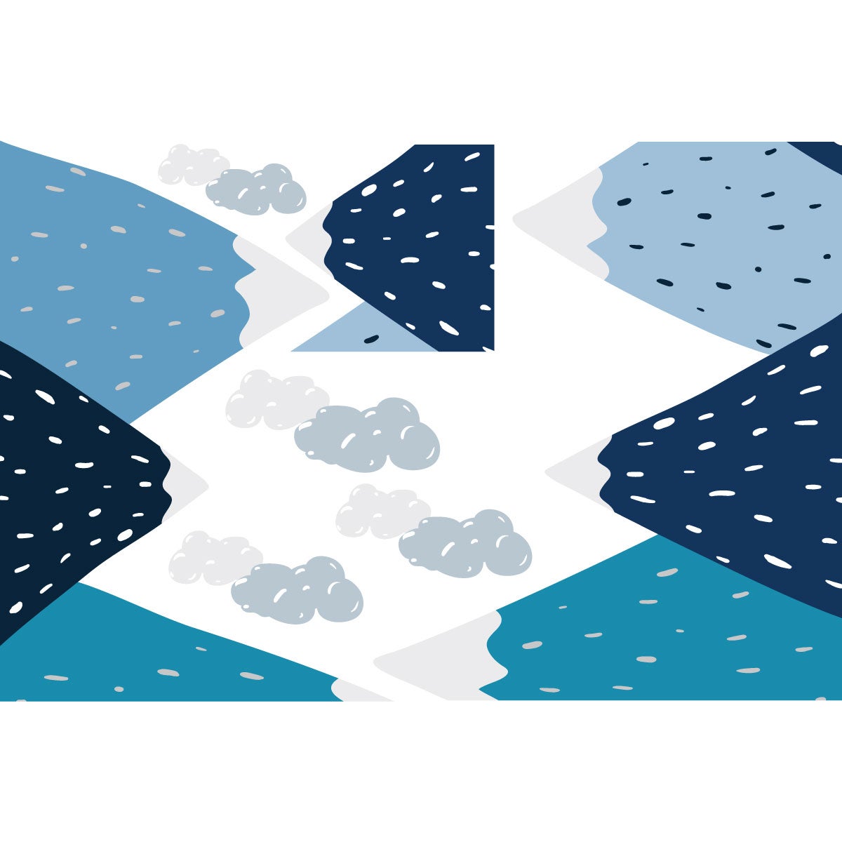 Adesivo bambino di montagna scandinavo trekka - Sticker adesivo - adesivi murali - 110x165cm - 4