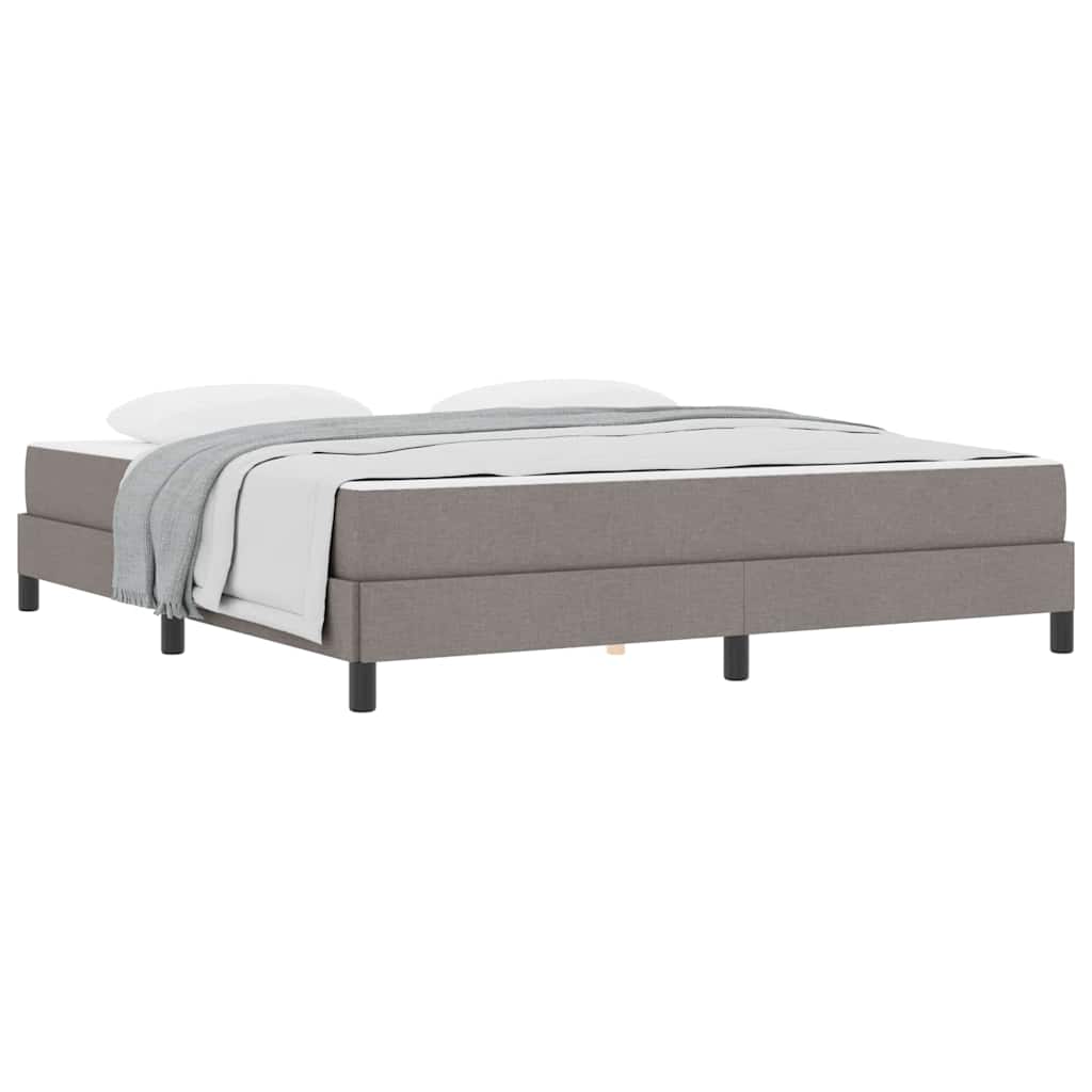 Cadre de lit avec matelas Taupe 180 x 200 cm tissu - 3