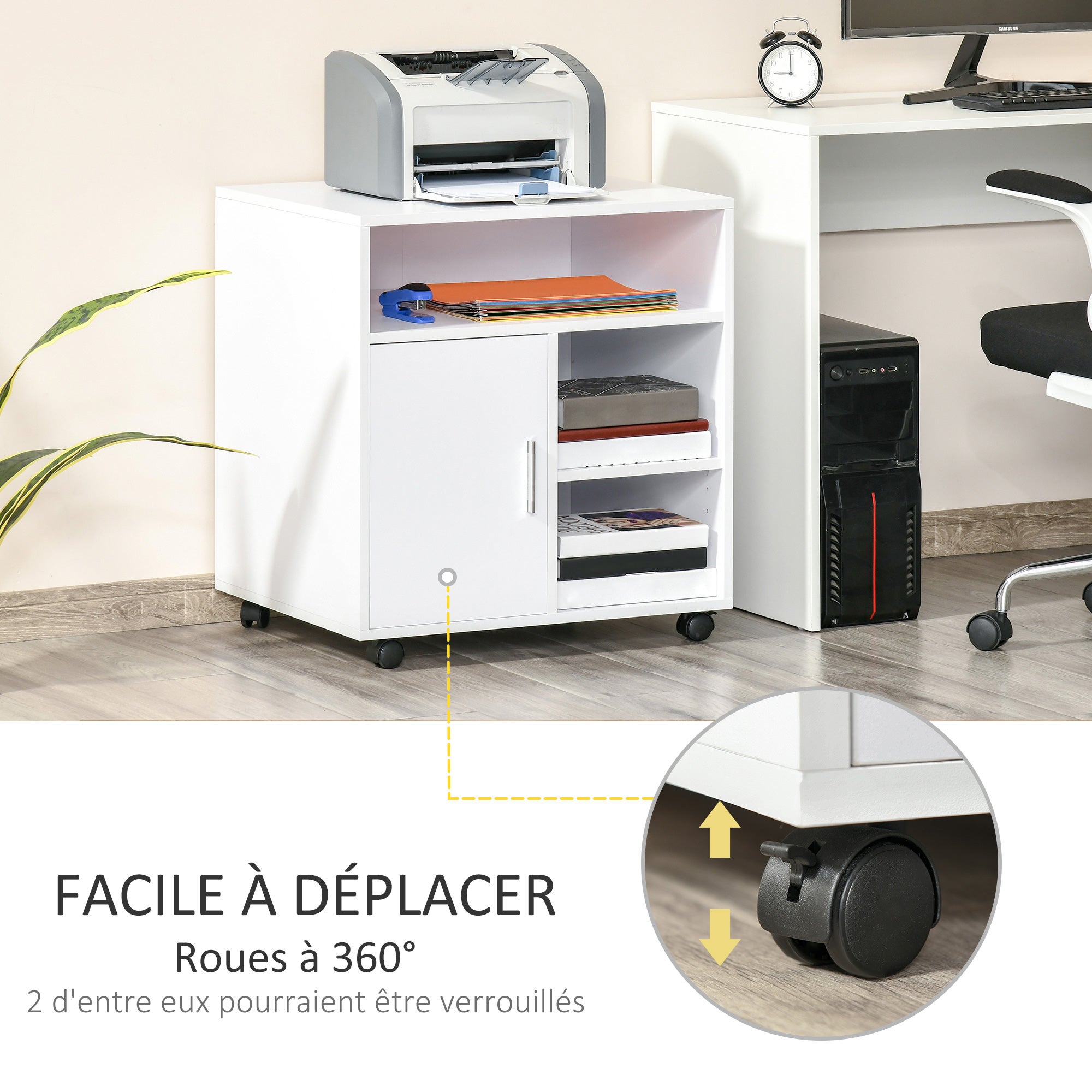 organisateur de bureau Bois HOMCOM - 6