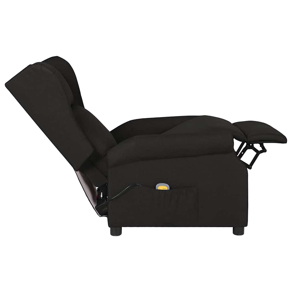 Fauteuil de massage noir en tissu - 4