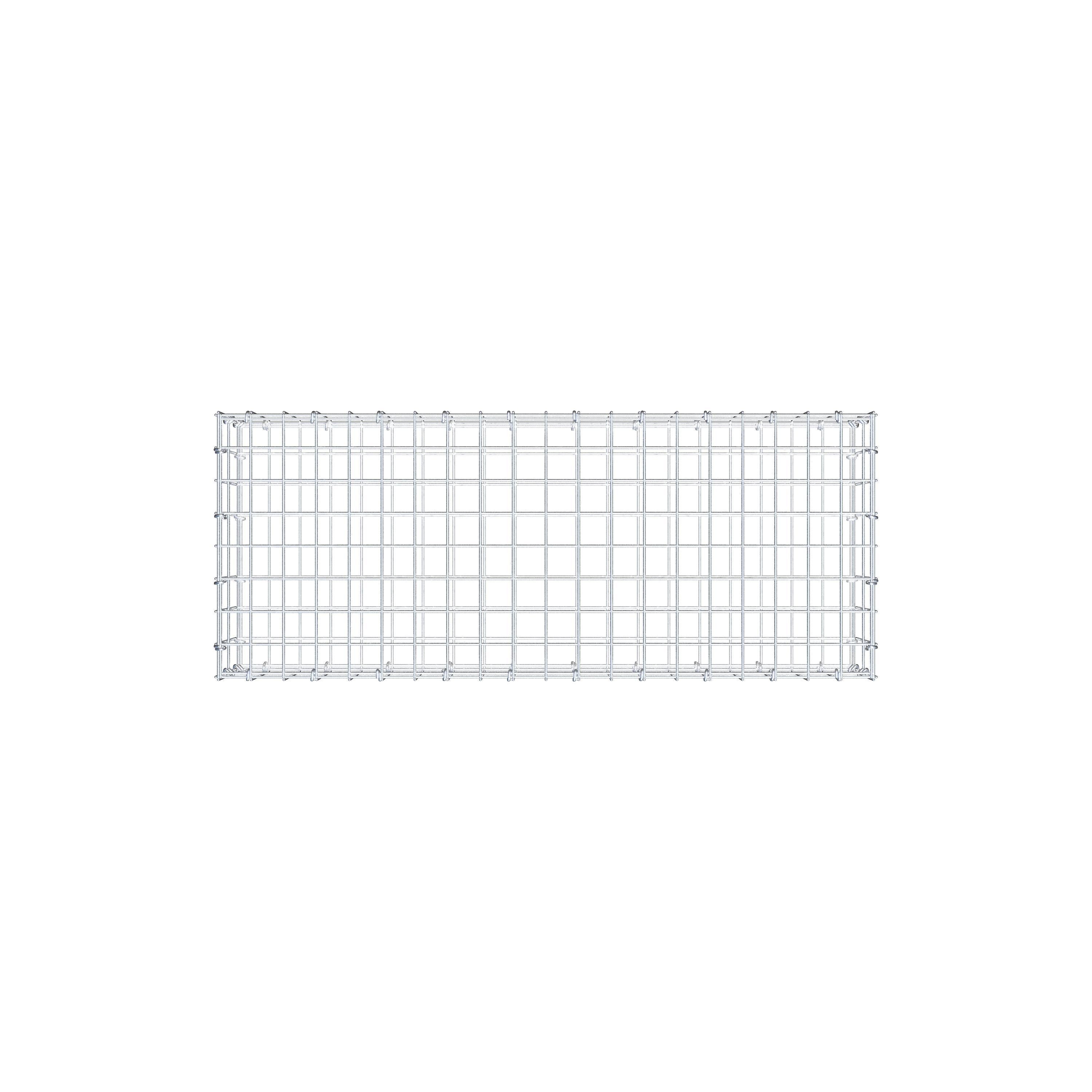 Gavión de acero galvanizado 100x20x40cm (LxAxP), malla 5 x 10cm, Anillo en C, jaula metálica para muro o jardín - 9