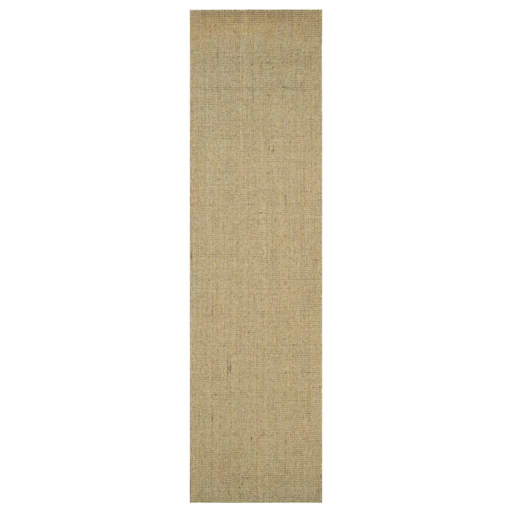 Alfombra de dormitorio | felpudo | alfombra de sisal natural verde 66x250 cm cfw32020