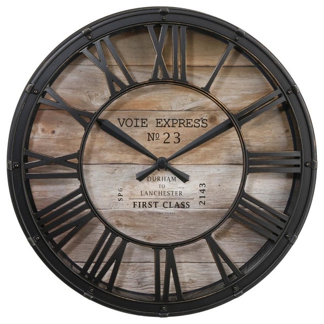 WELLHOME Reloj vintage estilo retro Ø37x8 cm