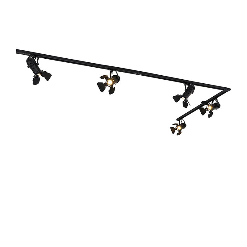 Inteligentny system szynowy czarny 5-świateł w tym Wifi GU10 - Movie