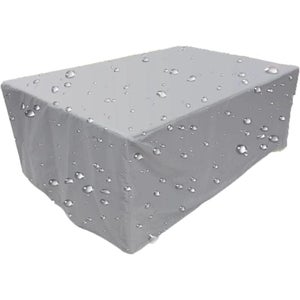 VOUNOT® Copertura per Mobili da Giardino, 420D Oxford Copertura Tavolo Esterno Impermeabile Anti-UV Antivento Antipolvere Telo Protettivo Cortile Copritavolo Copridivano con Uscita Aria 190x73cm