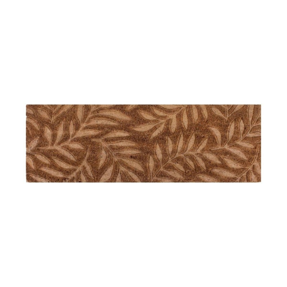 Paillasson de marche coco embossé feuillages 25x75cm - Ornami - 5