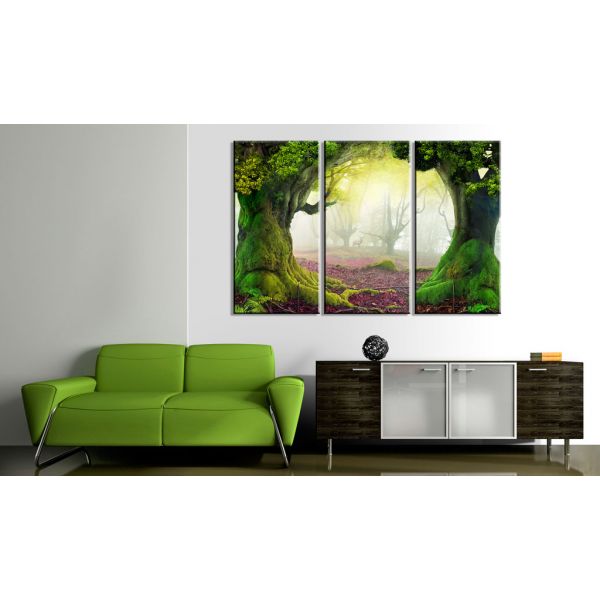 Tableau Mysterious forest - triptych 90x60 cm - 2
