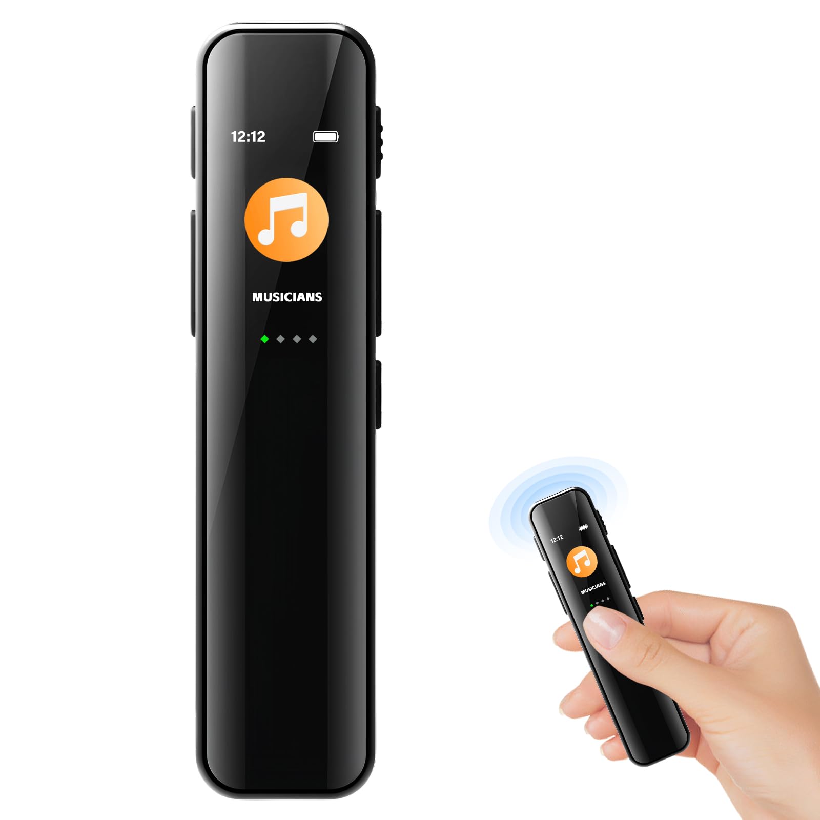 Mini Cyfrowy Rejestrator Dźwięku 64 GB z Redukcją Szumów, Rejestrator Audio, Cyfrowy Dyktafon do Kursów i Konferencji