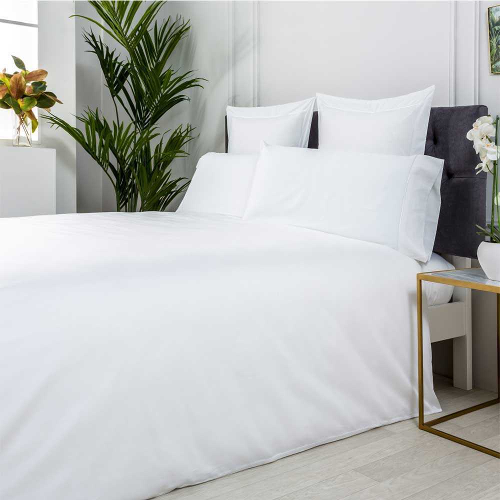 Cotton artean - funda nórdica saten algodon egipcio 300 hilos blanco cama 135