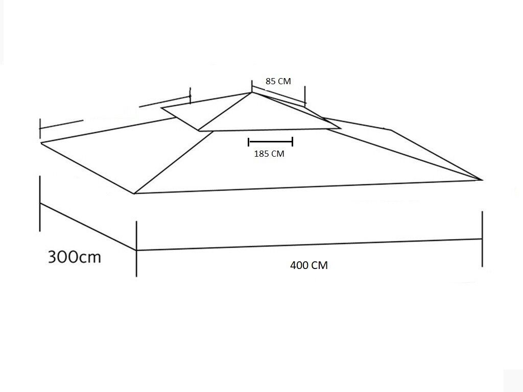 Telo Copertura Gazebo Koem Rodi 3x4 Mt - Ecrù Impermeabile Con Airvent - Foto 4