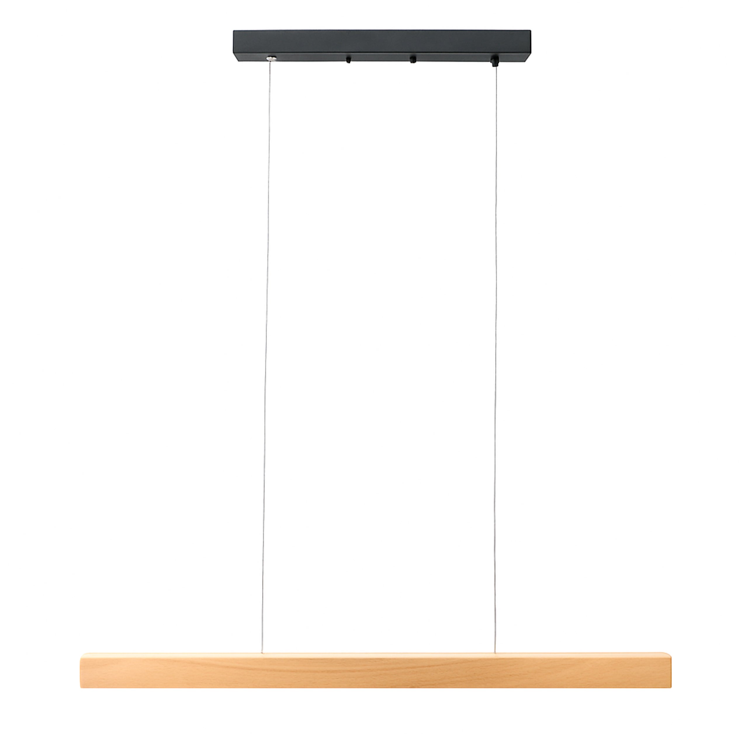 Lampa liniowa wisząca LED Presto 24W 90cm IP20 4000K sufitowa czarna drewno MasterLED