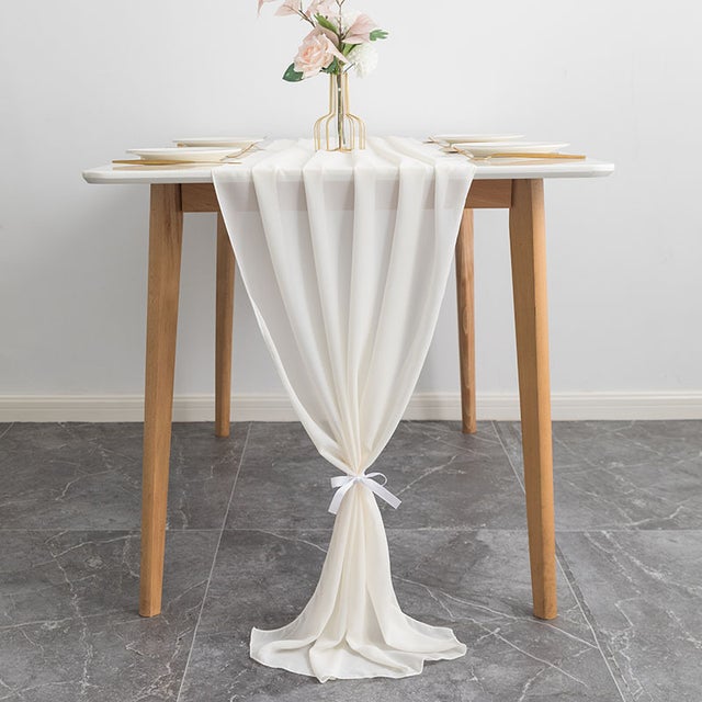 Unbekannt Runner Da Tavolo In Tela Non Tessuto – 20 Cm X 25 Metri, Color Crema, Decorazione Floreale Per Matrimoni E Feste