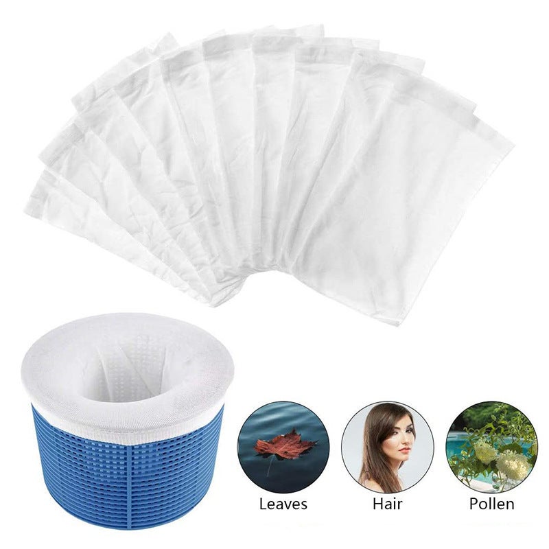 Calcetines para skimmer de piscina (30 unidades) - Nylon súper fino - Reutilizables - Resistentes al polvo - Filtro de piscina - Mantenimiento de pisc - 5