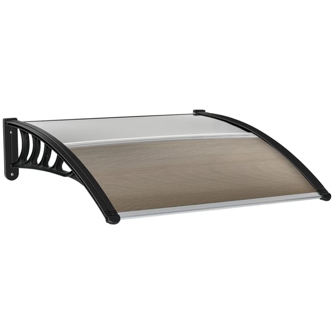 Drzwi ganku z ochroną UV 103x96,5x27 cm, osłona z aluminium i poliwęglanu, ochrona przed deszczem i słońcem