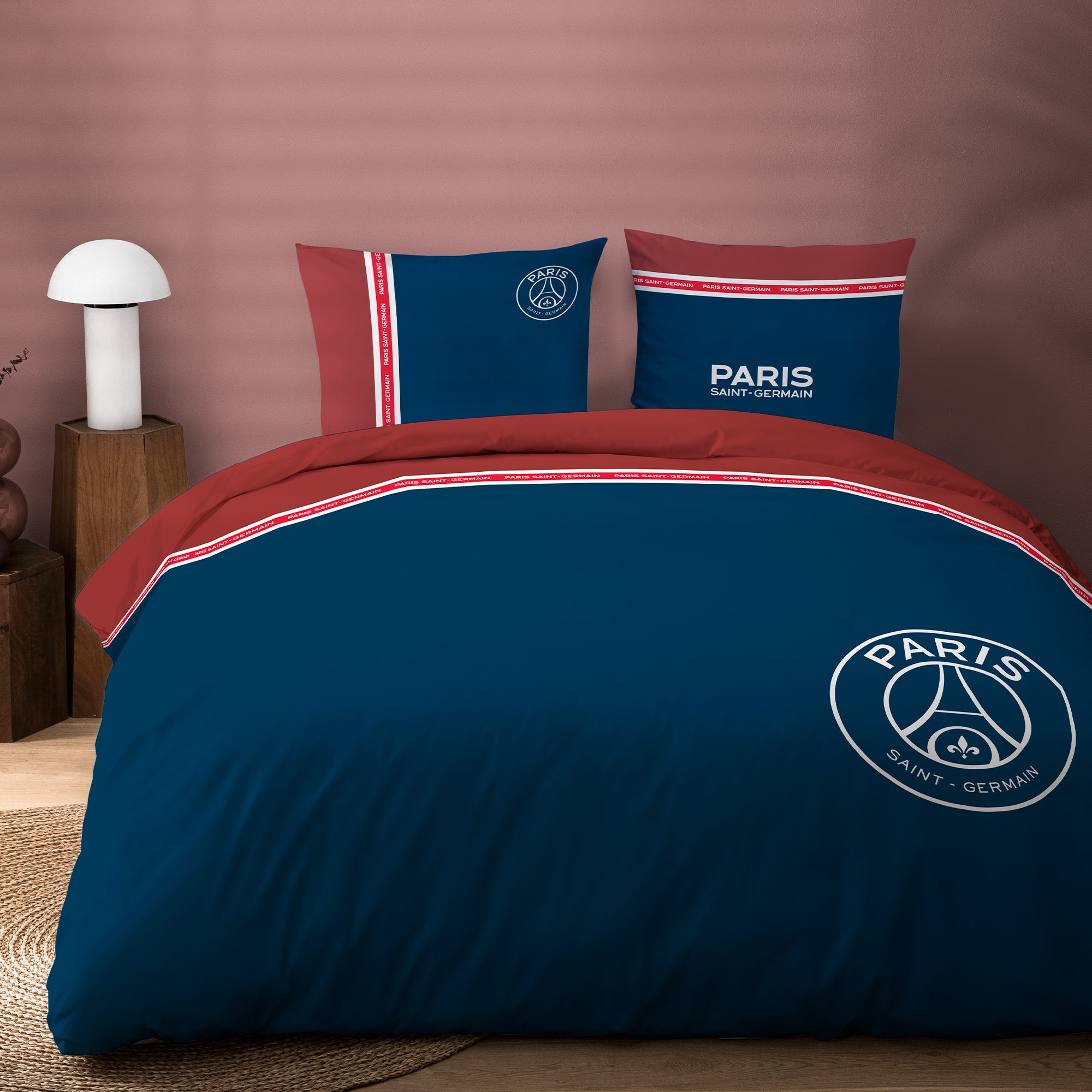 Parure de lit imprimée 100% coton, PSG MINIMALISTE - 7