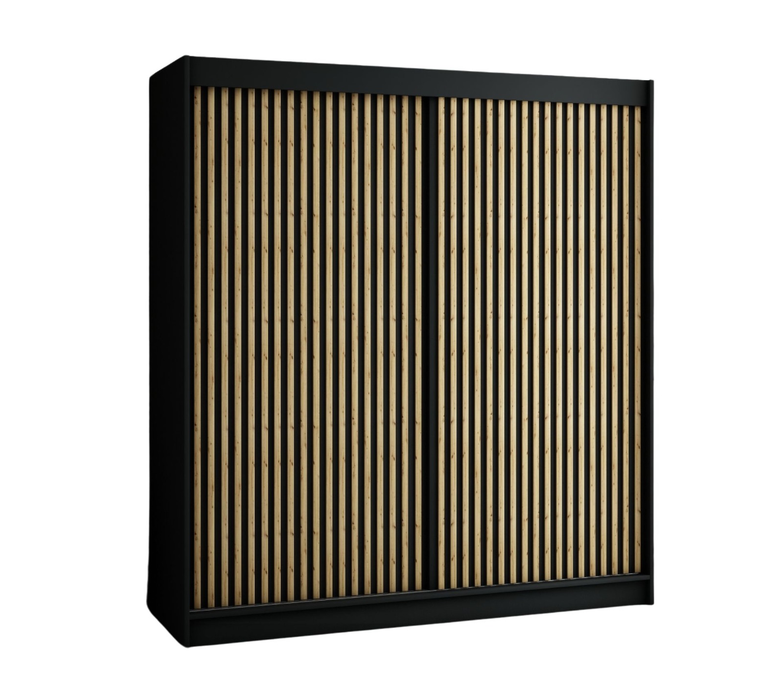 Szafa przesuwna garderoba LAMELO 1 200 x 62 x 200 cm Czarny - Abiks Meble