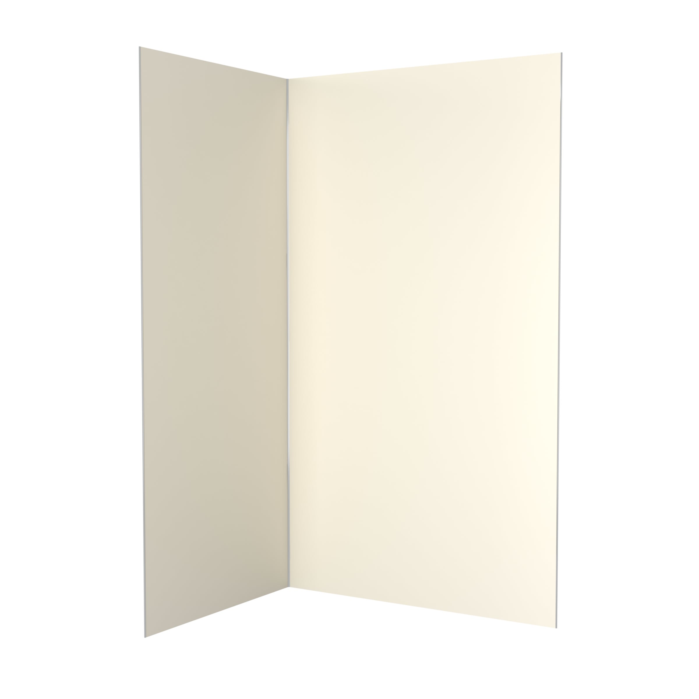 Lot de 2 Panneaux Muraux Aluminium Ivoire 90+120x210 cm avec Profilés Chrome - WALL'IT - 6
