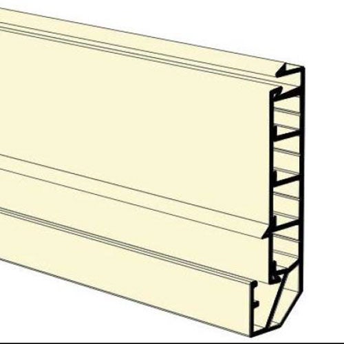 Plinthe électrique avec goulottes en PVC placage chêne verni Dinachoc P154 - 2