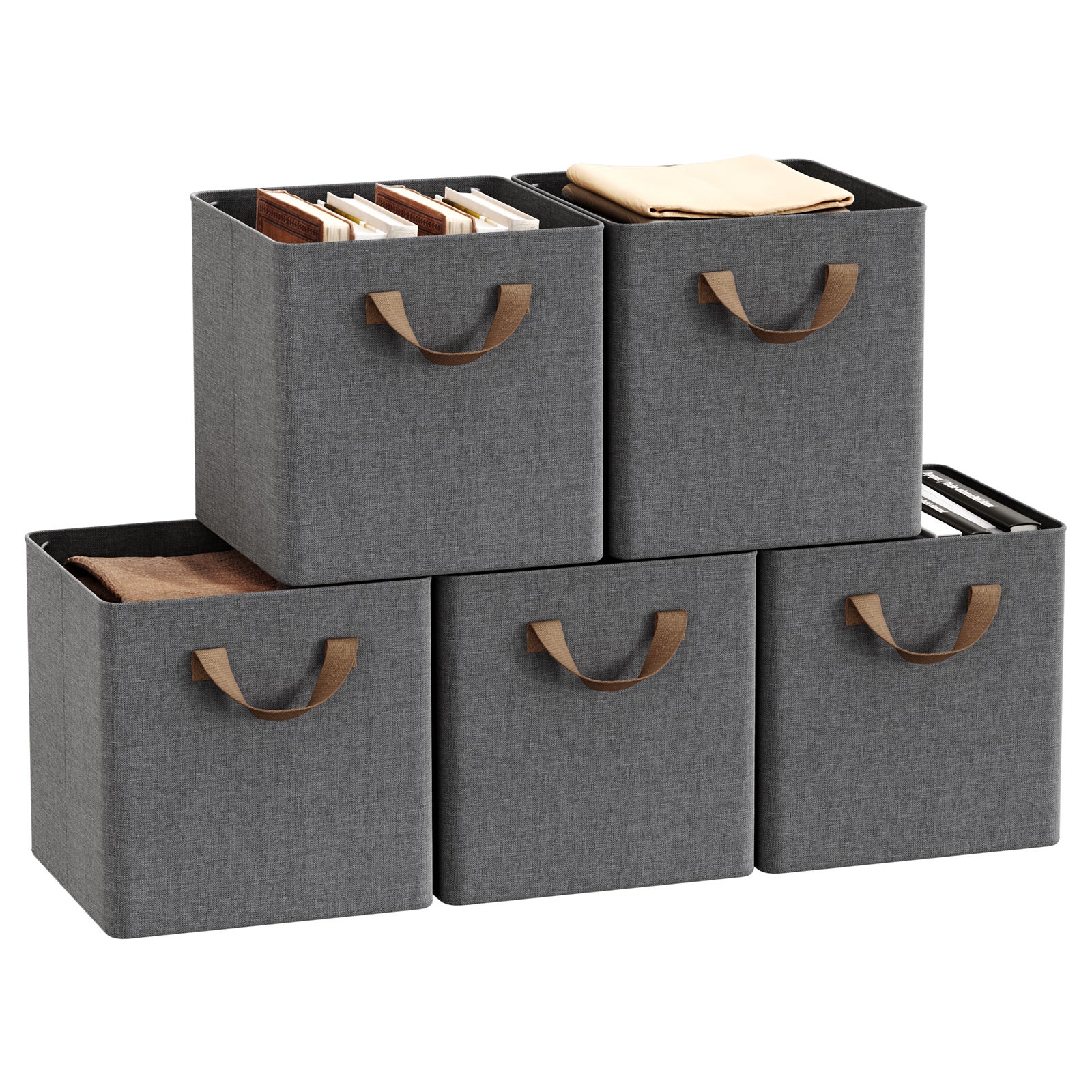 Lot de 5 Cubes de Rangement WOLTU, 26x26x26,5 cm, Boîte Rangement ...