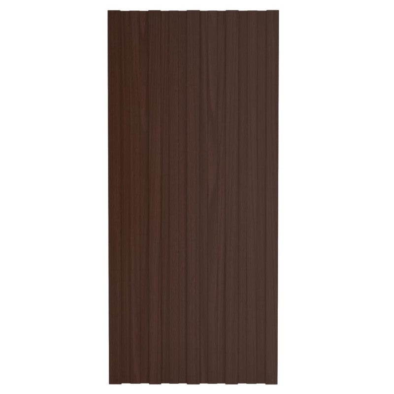 Panneaux de toiture 36 pcs Acier galvanisé Marron 100x45 cm - 2