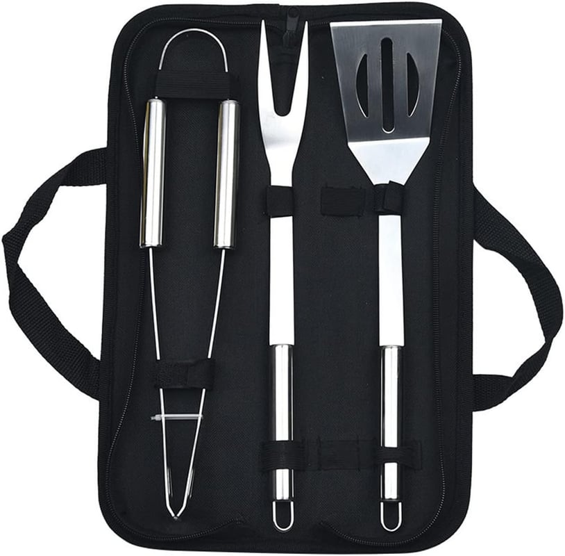 Szczypce do grilla, akcesoria do grilla, przybory ze stali nierdzewnej, przybory do grilla, 3 sztuki