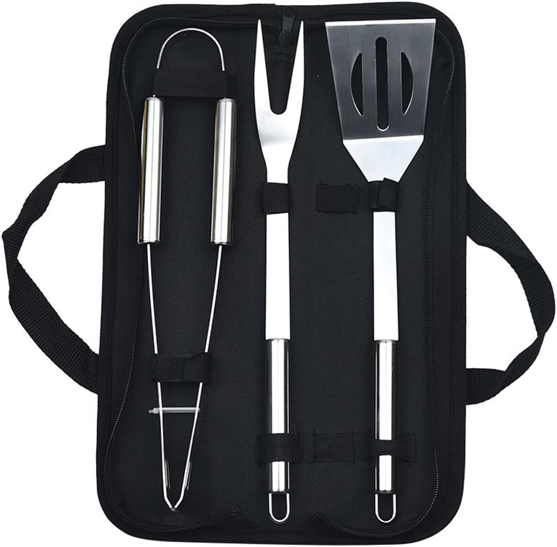 Szczypce do grilla, akcesoria do grilla, narzędzia do grilla ze stali nierdzewnej, przybory do grilla, 3 sztuki