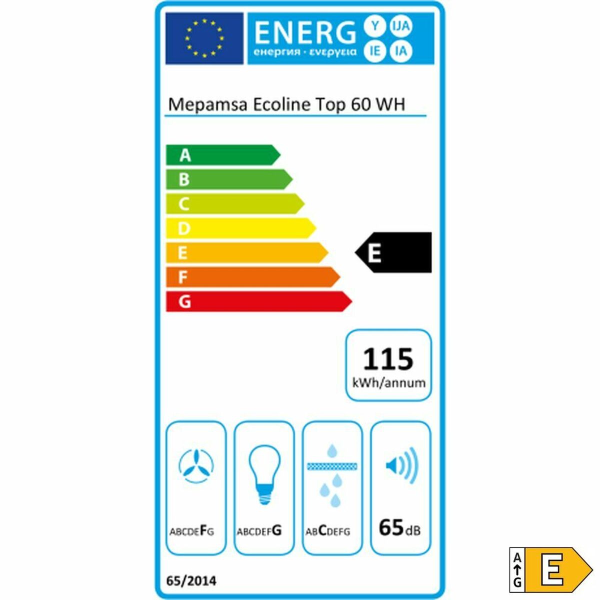 Hotte standard Mepamsa ECOLINE V3 BLAN 300 m3/h Blanc - 3