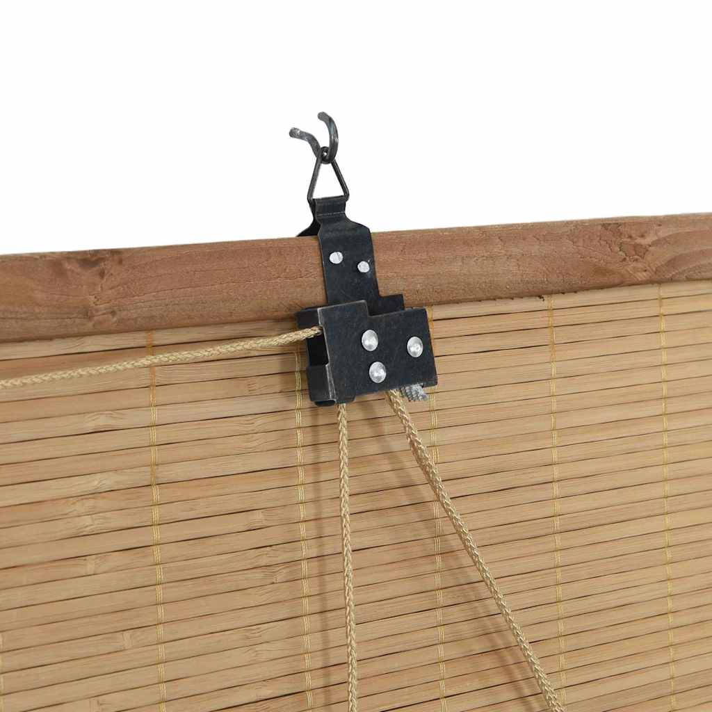 Roleta z zasłonami Brązowy 150 x 220 cm Bambus vidaXL - 7