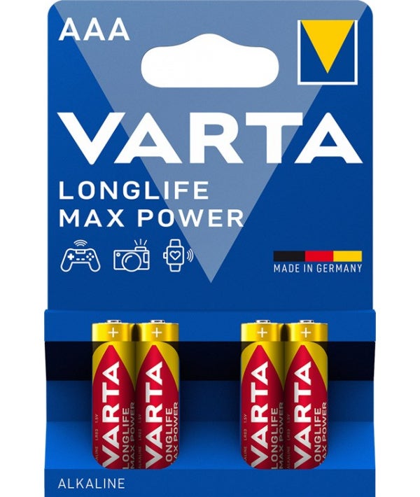 4 Piles LongLife VARTA AAA Max Power Alcaline - 8