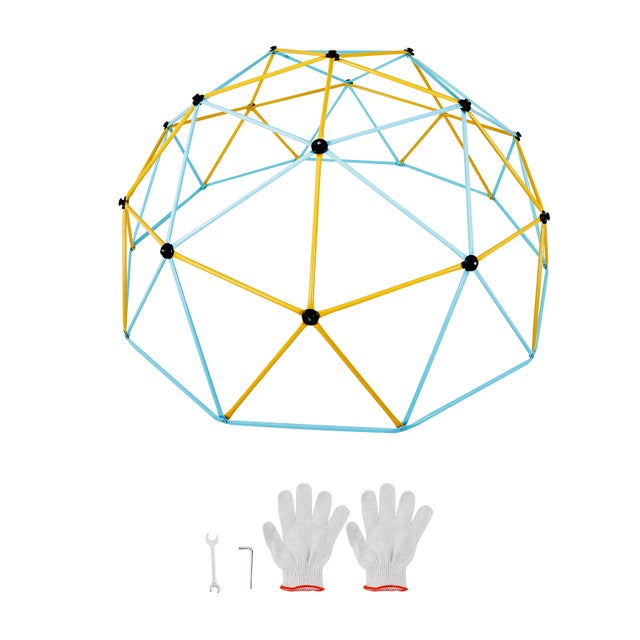 Dôme d'escalade 3 m,SucceBuy centre de jeu géométrique supportant 340 kg,pour enfants de 3 à 10 ans,assemblage facile,équipement extérieur jardin