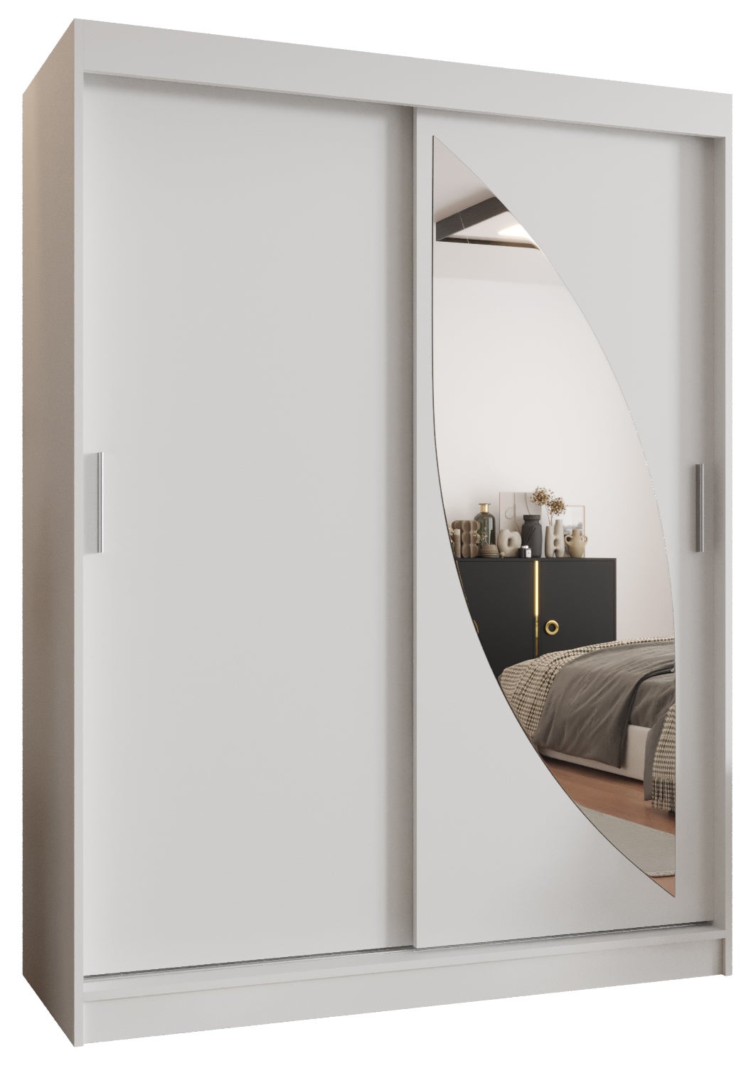 Szafa przesuwna garderoba MILO 150 x 62 x 200 cm Biały