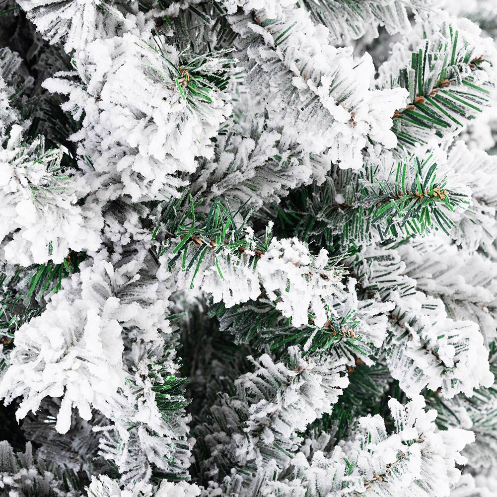 Albero di Natale Innevato Super Folto Slim Salvaspazio Saint Moritz 180 cm - 4