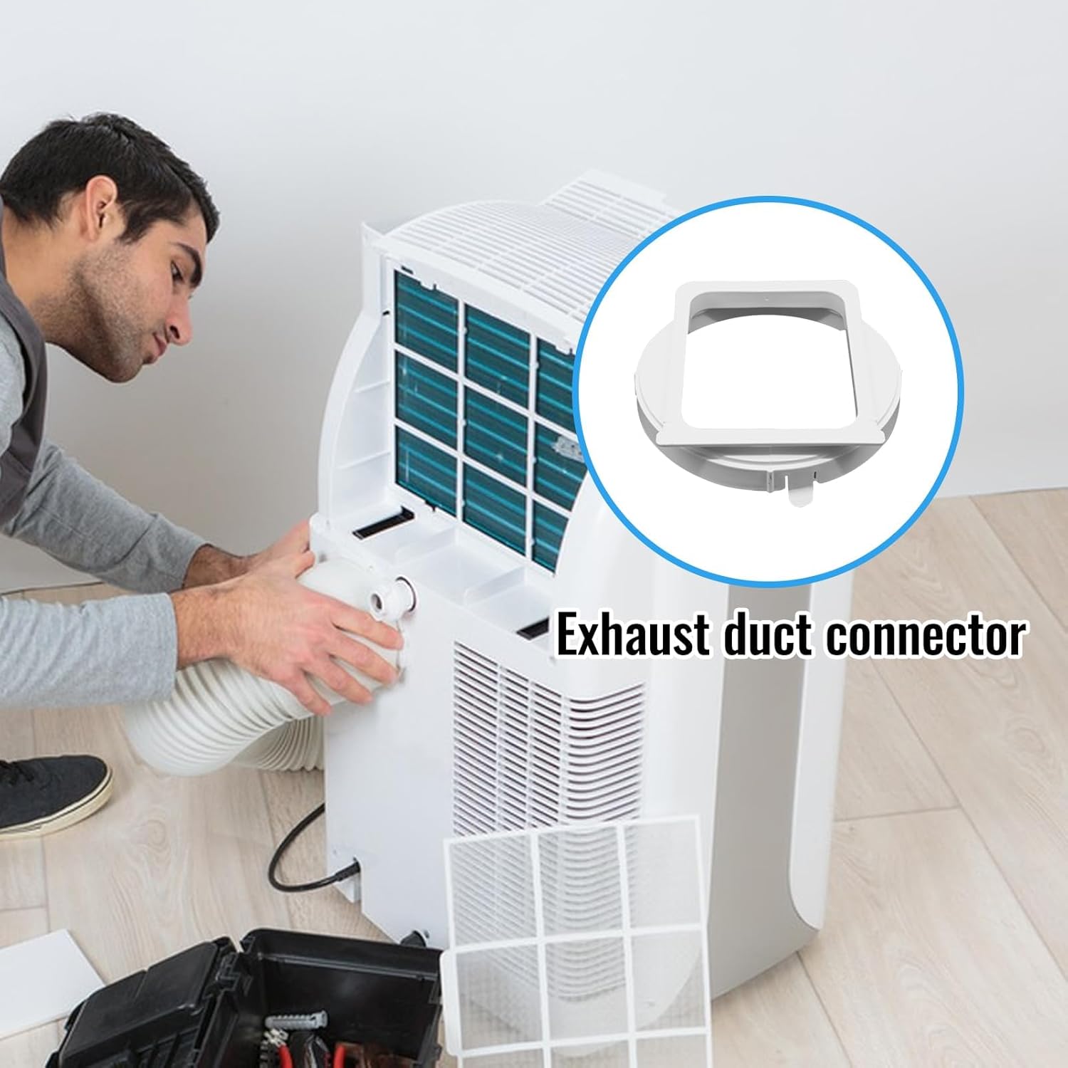 Raccord pour tuyau d'échappement de climatiseur mobile - Ø 150 mm - Adaptateur pour tuyau d'échappement de climatiseur - 3