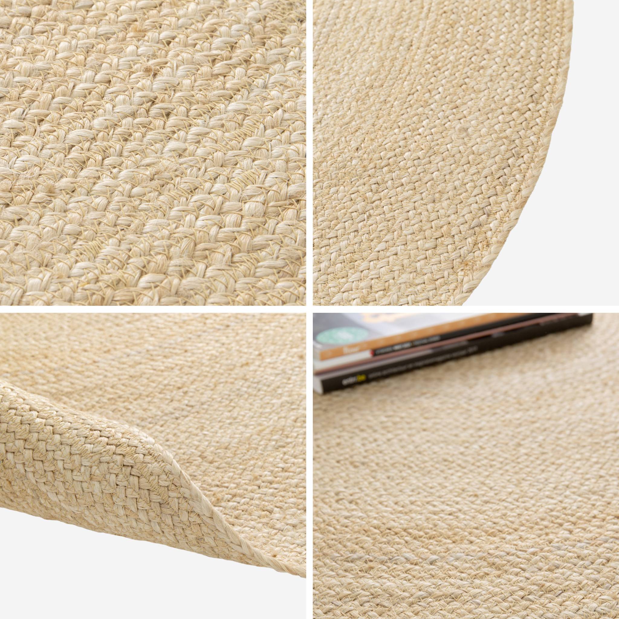 Tapis intérieur PADMA rond jute. naturel. différentes tailles. tissé plat PADMA - 4
