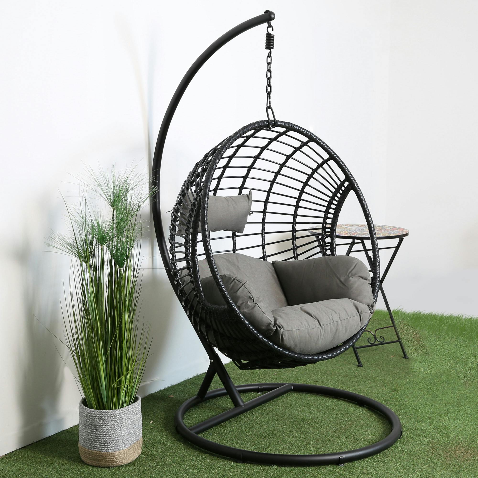 Fauteuil suspendu résine noire SOUTH BEACH - 2