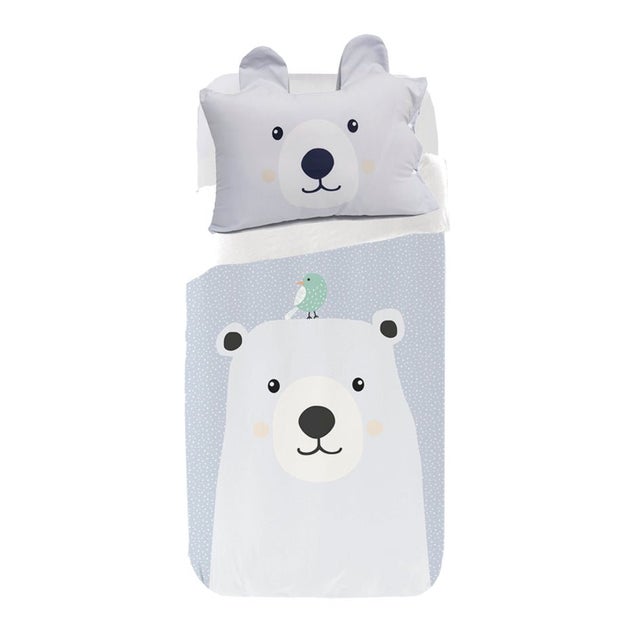 Set de Housse de couette Oso Polar 1 pc Gris
